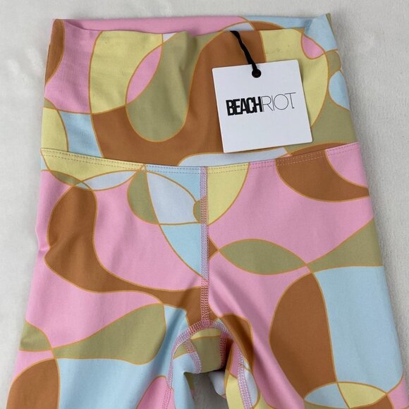 Beach Riot Pastel Waikiki Wave Geometric High Rise Full Length Piper Leggings XS - Picture 3 of 6